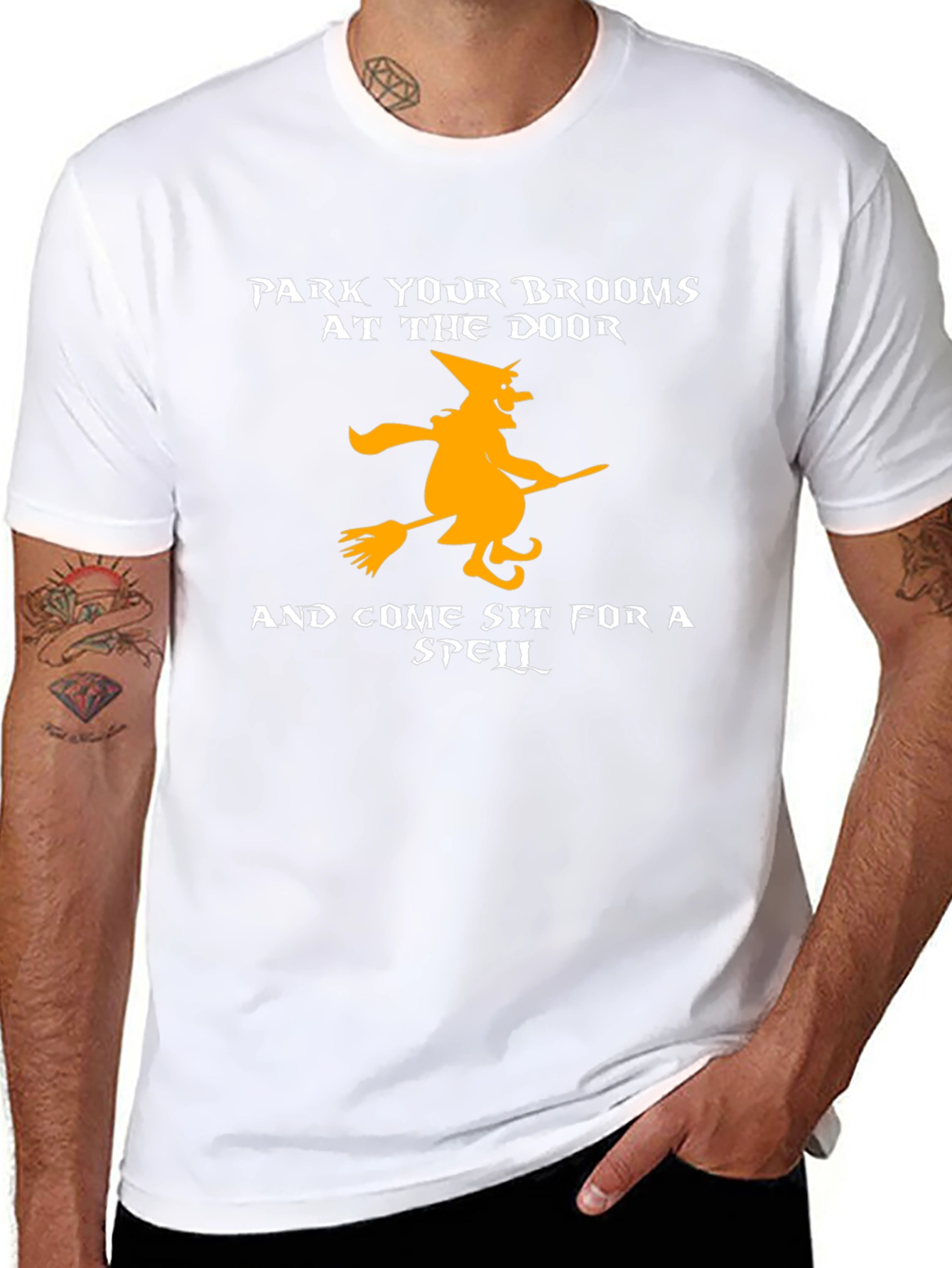 Park Your Brooms Halloween T-Shirt