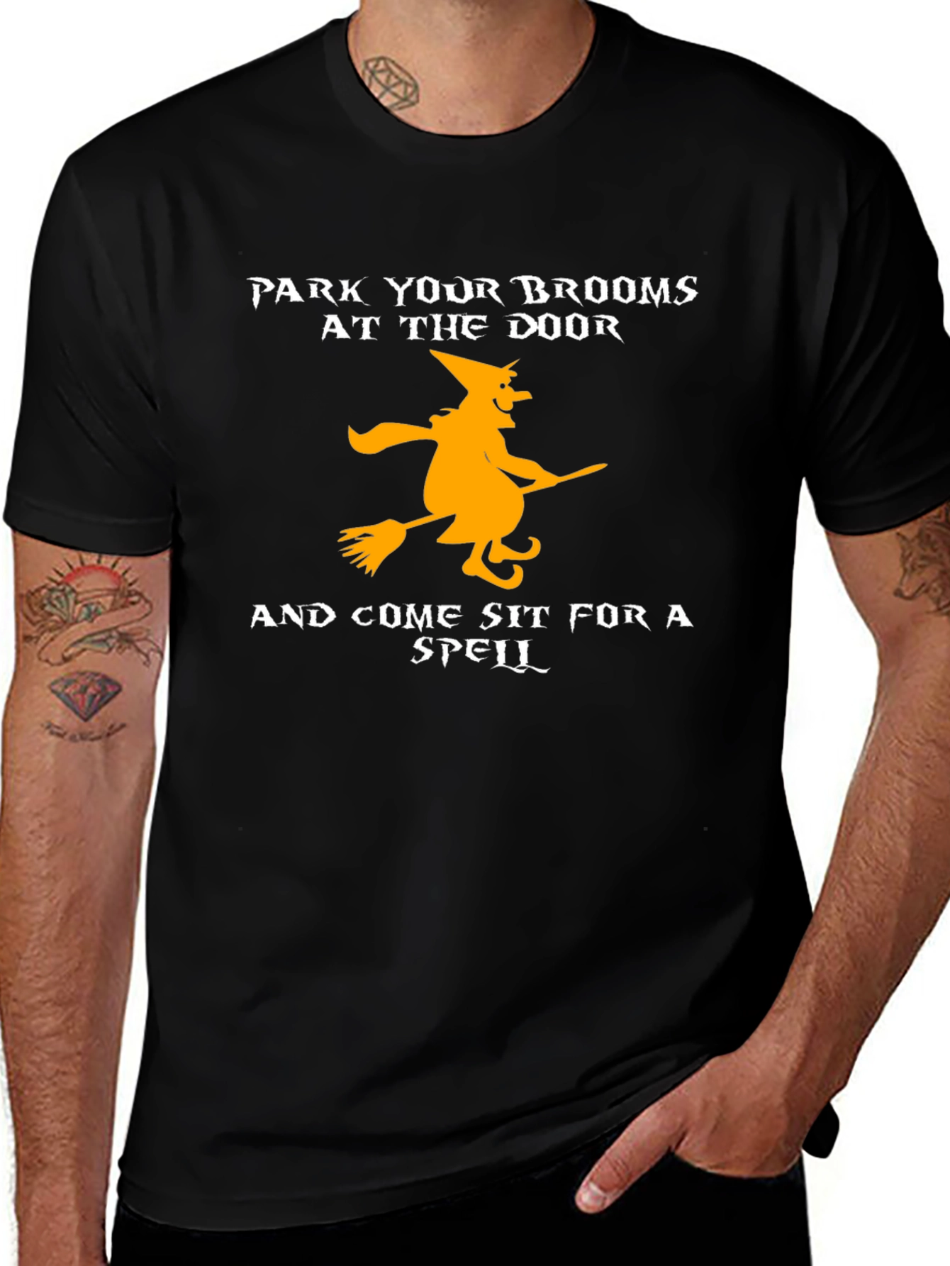 Park Your Brooms Halloween T-Shirt