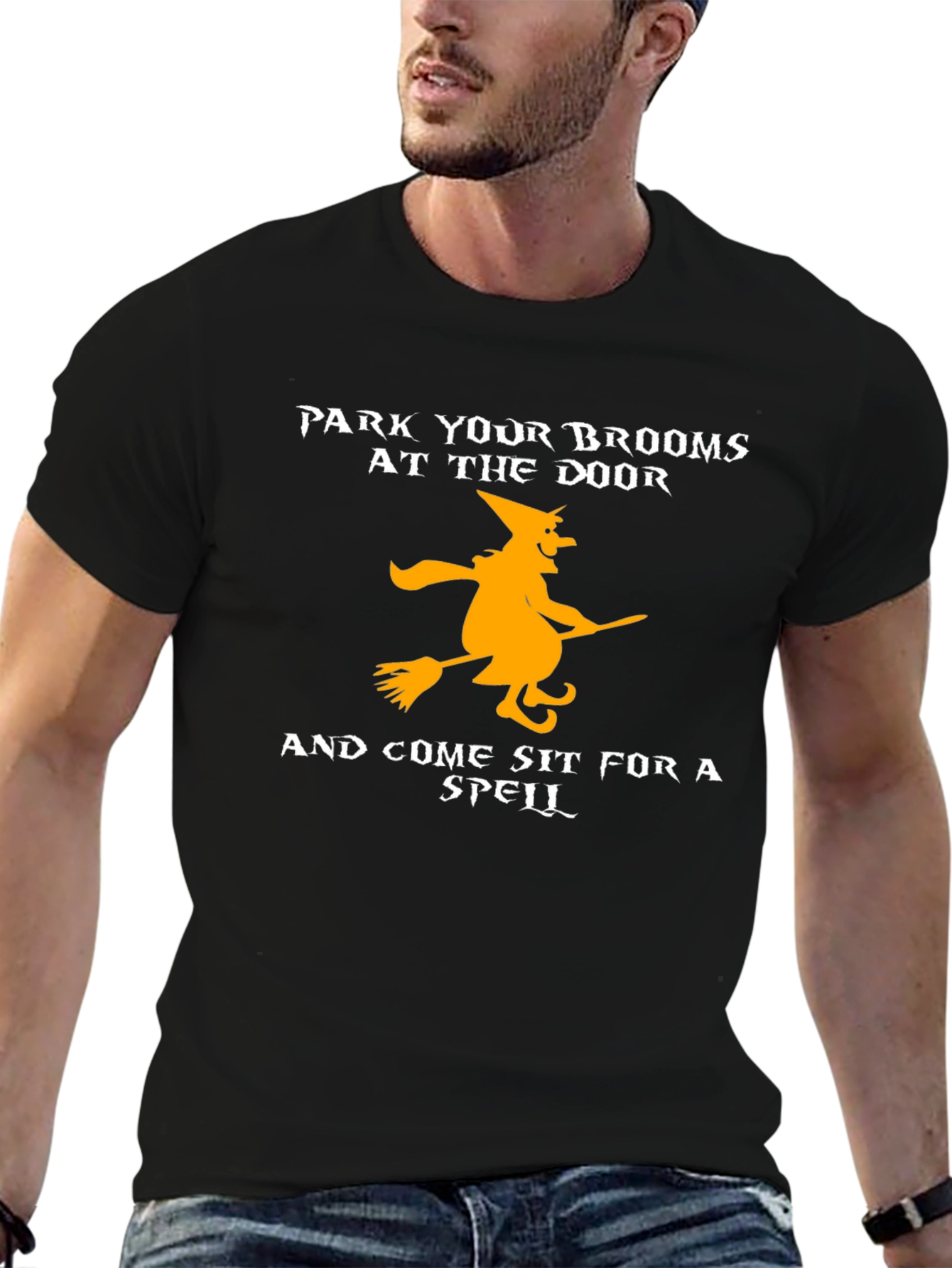 Park Your Brooms Halloween T-Shirt