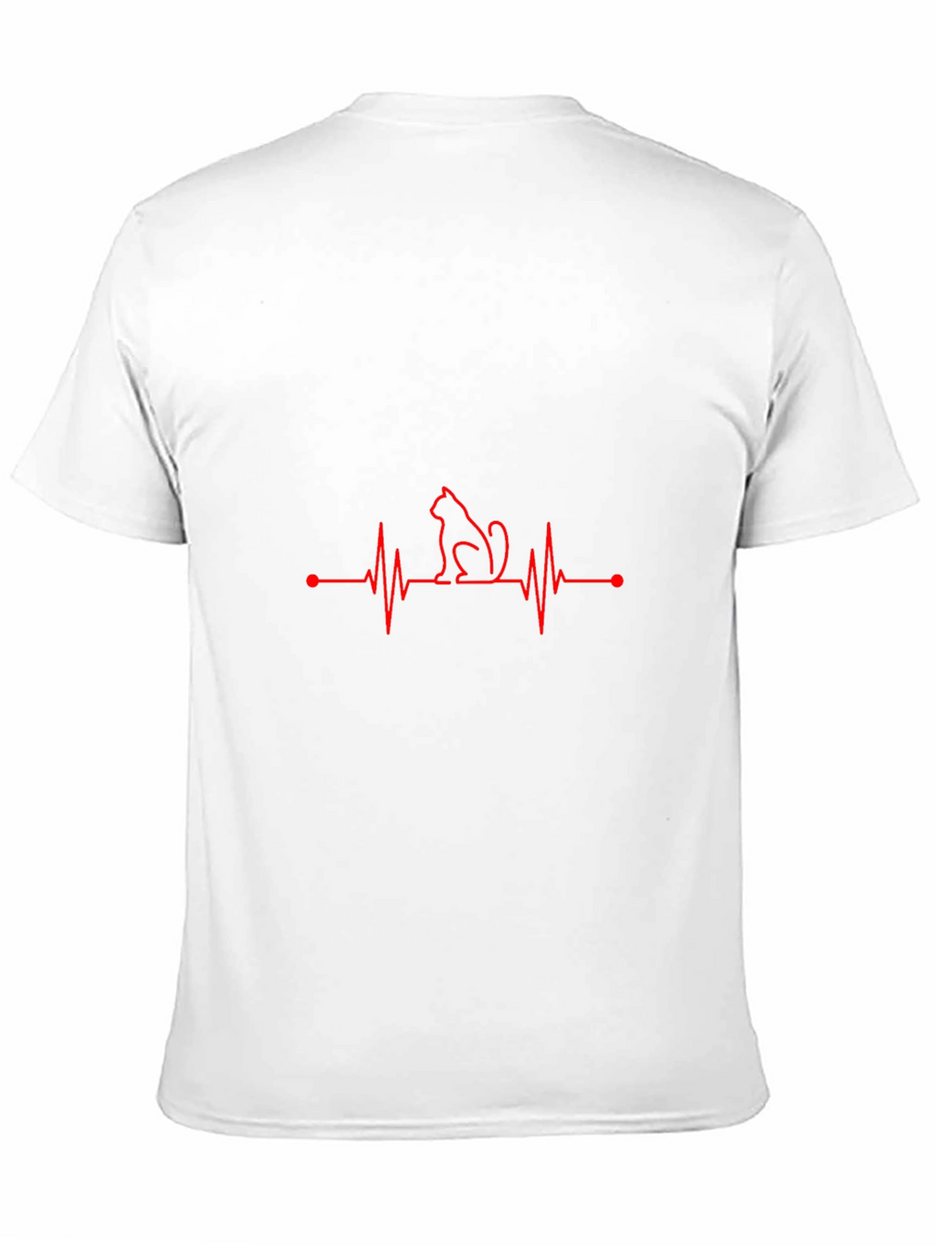 Cat Heartbeat T-Shirt - Black