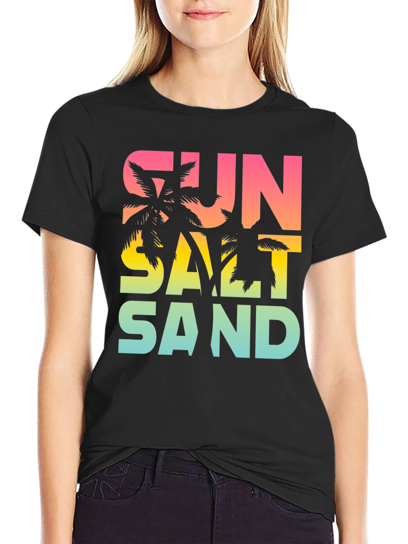 Sun Salt Sand Graphic Tee - Tropical Summer Vibes T-Shirt