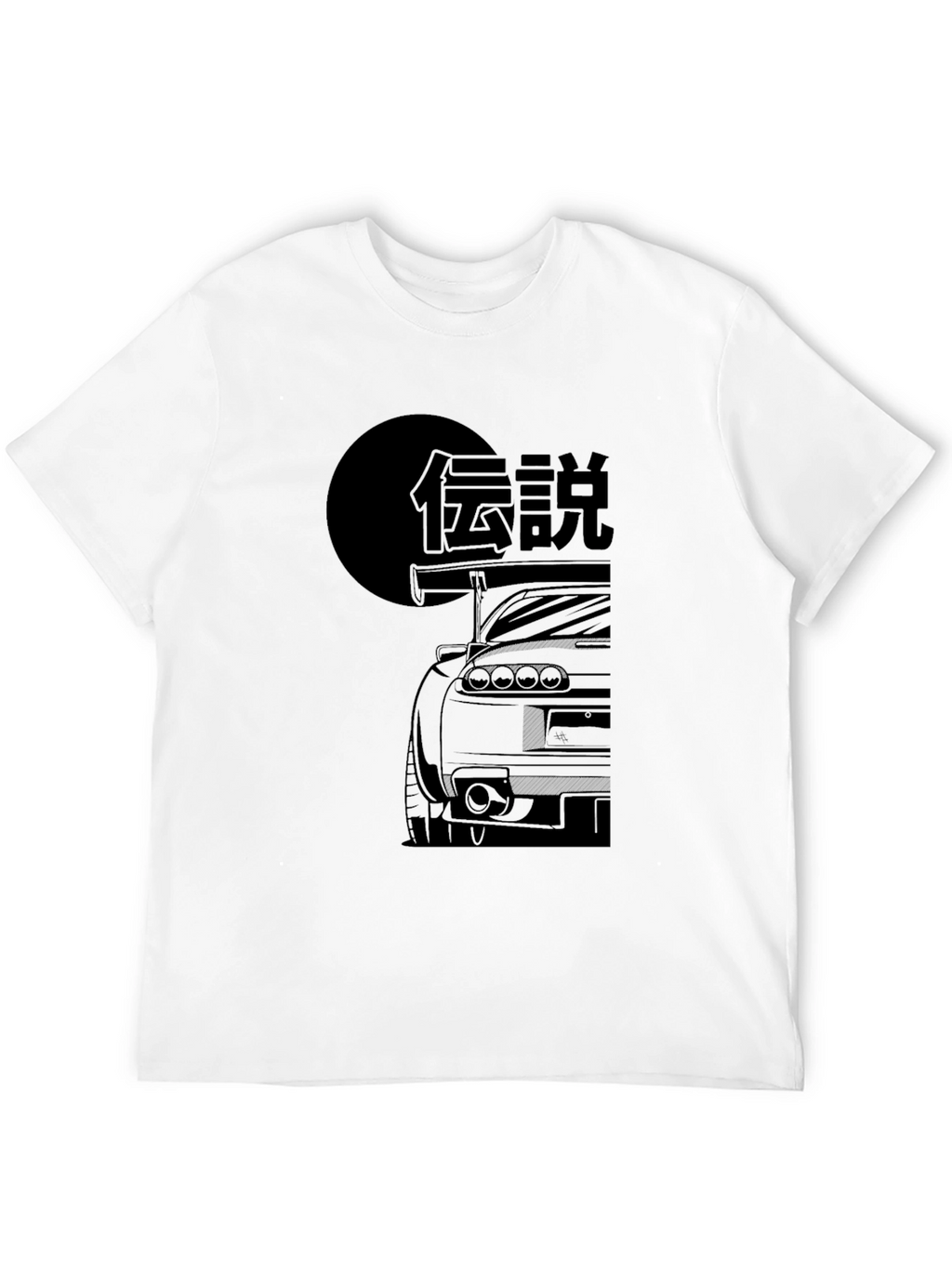 Legend Car Graphic Tee - Black Cotton