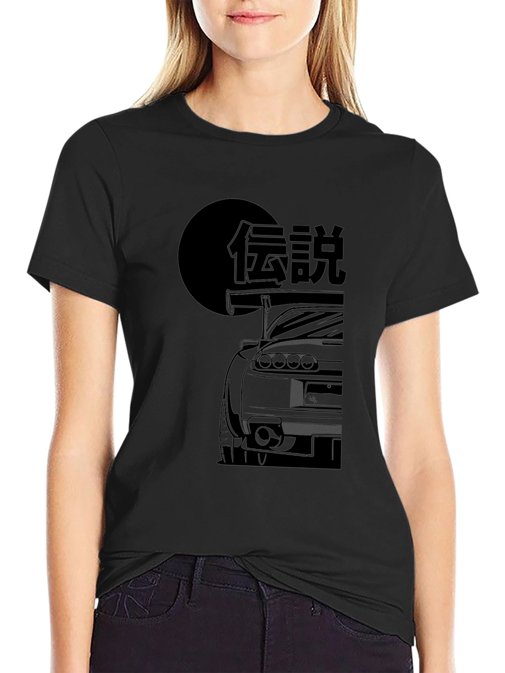 Legend Car Graphic Tee - Black Cotton