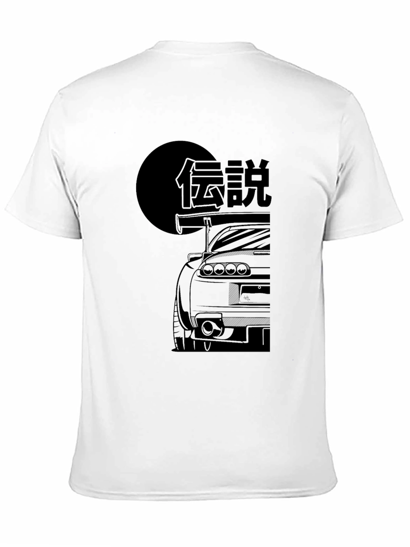 Legend Car Graphic Tee - Black Cotton