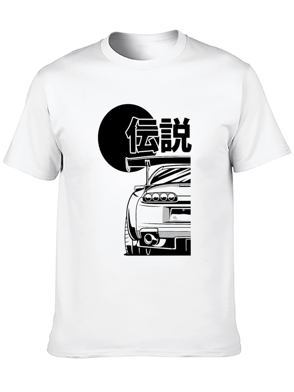 Legend Car Graphic Tee - Black Cotton