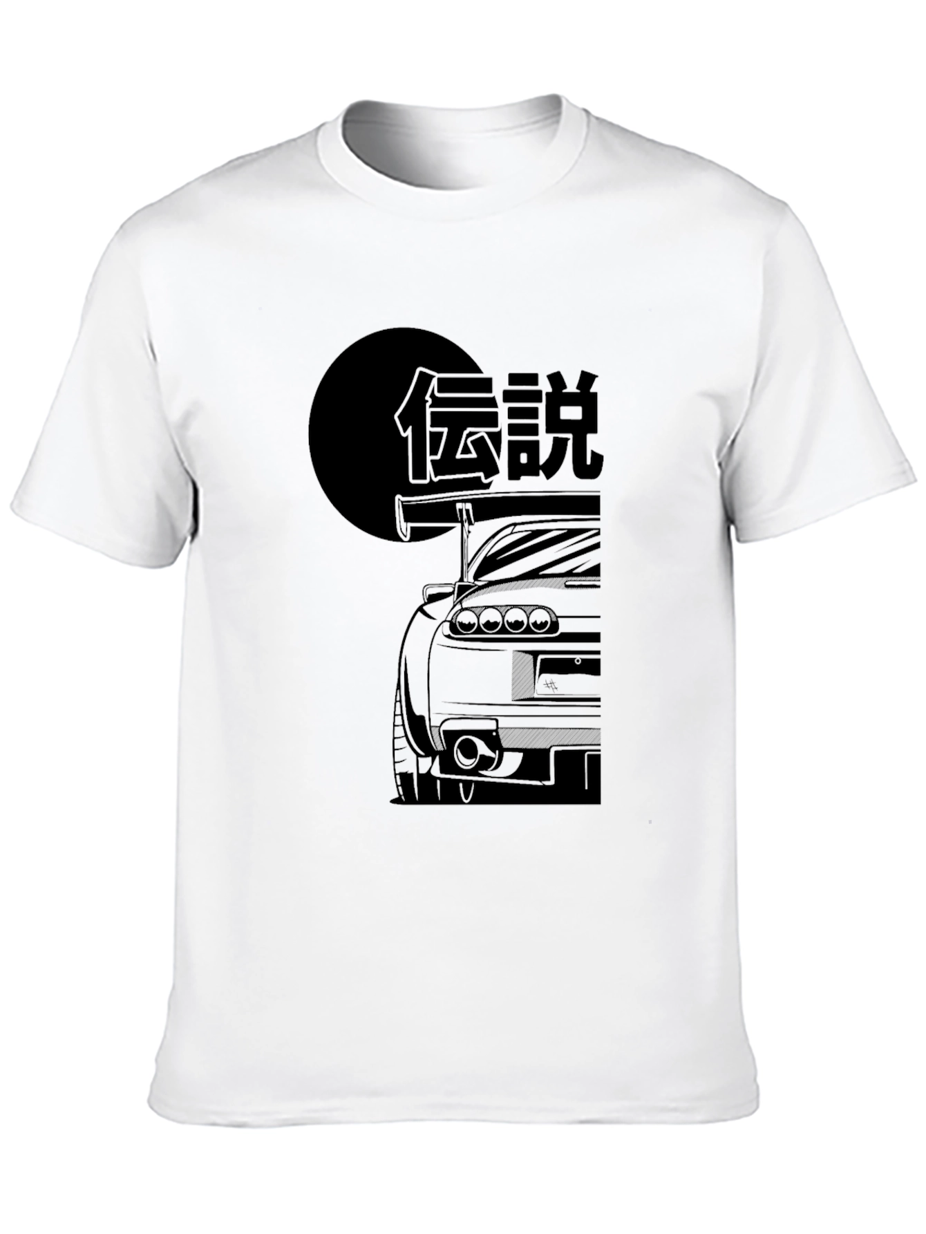 Legend Car Graphic Tee - Black Cotton