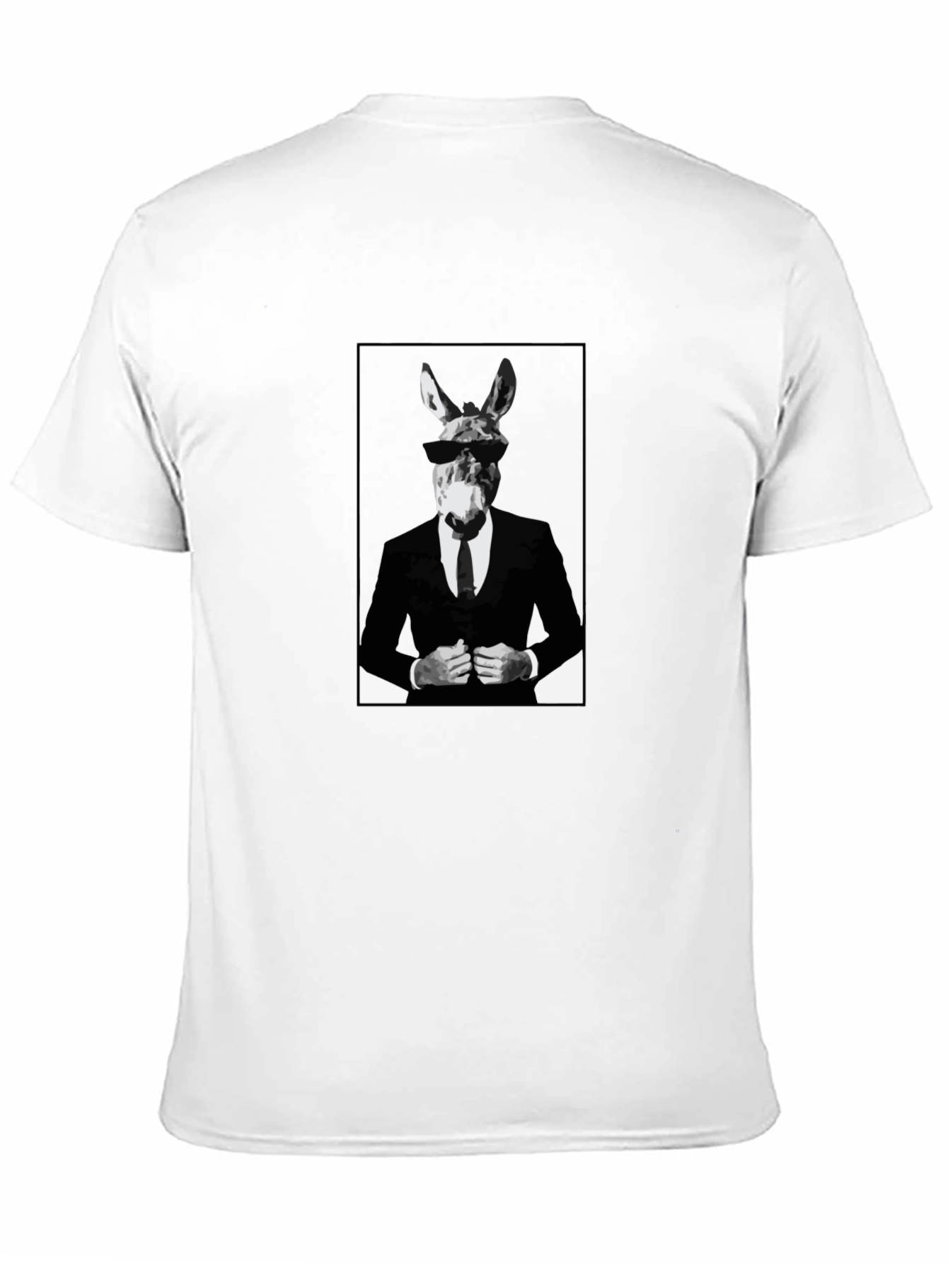 Black T-Shirt with Donkey Suit Graphic