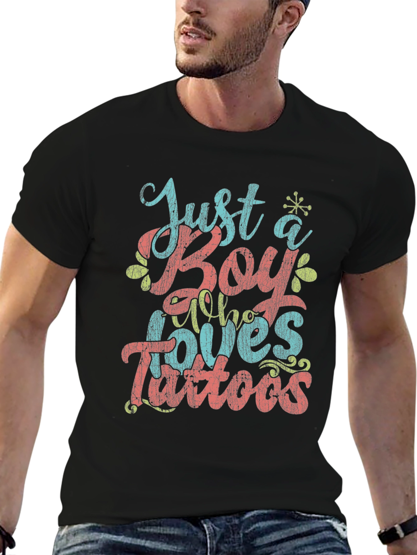 Just a Boy Who Loves Tattoos Graphic Tee