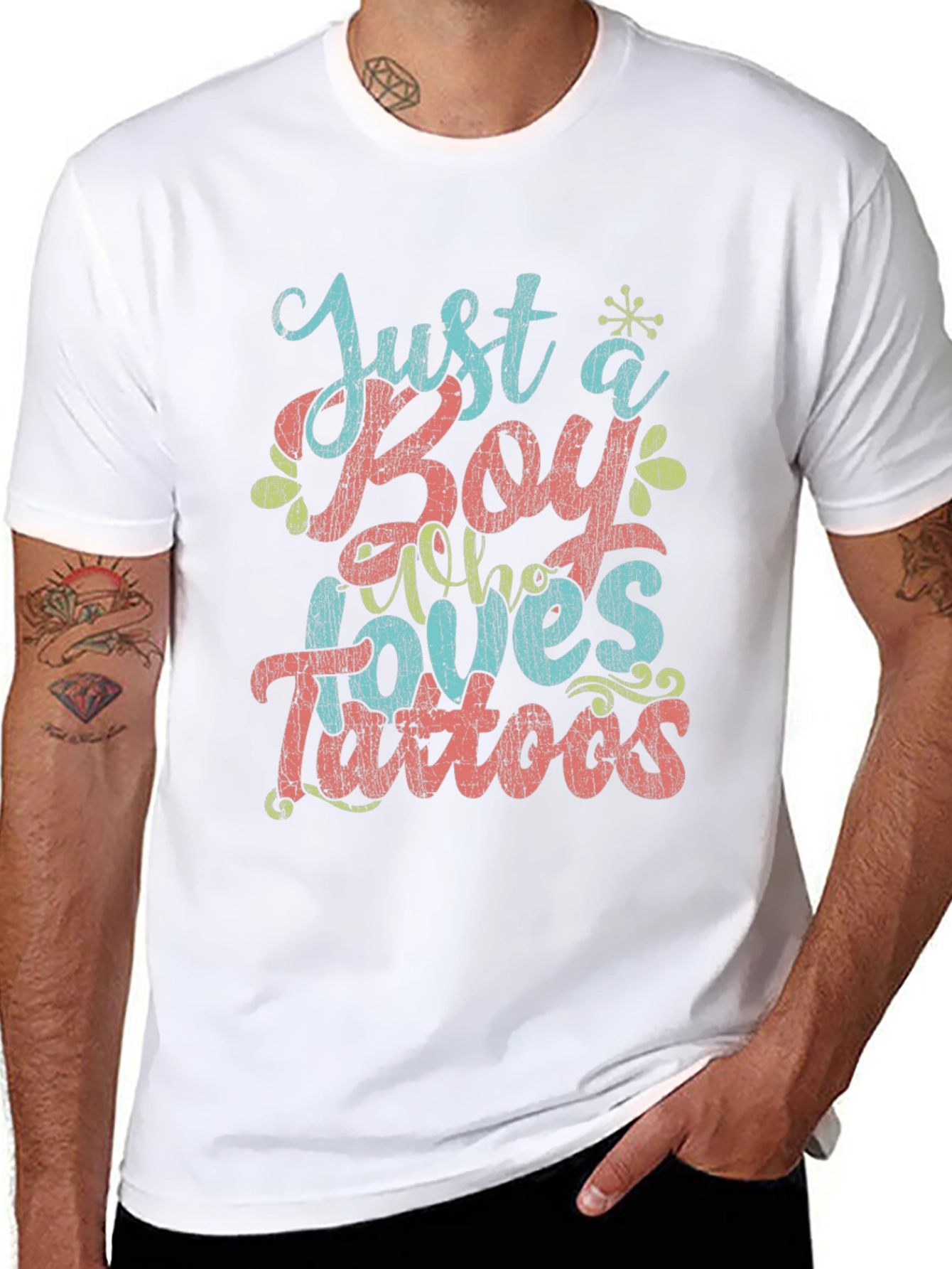 Just a Boy Who Loves Tattoos Graphic Tee