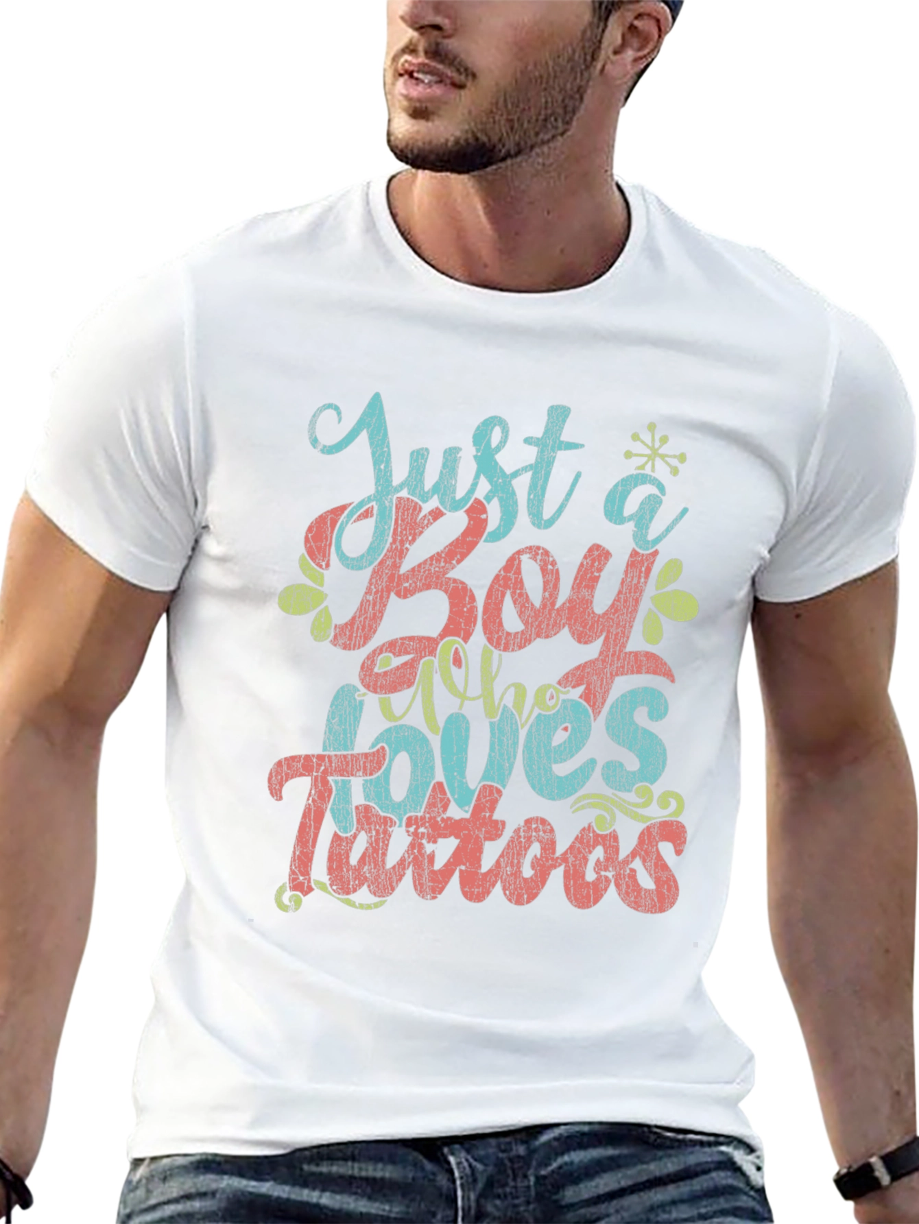 Just a Boy Who Loves Tattoos Graphic Tee