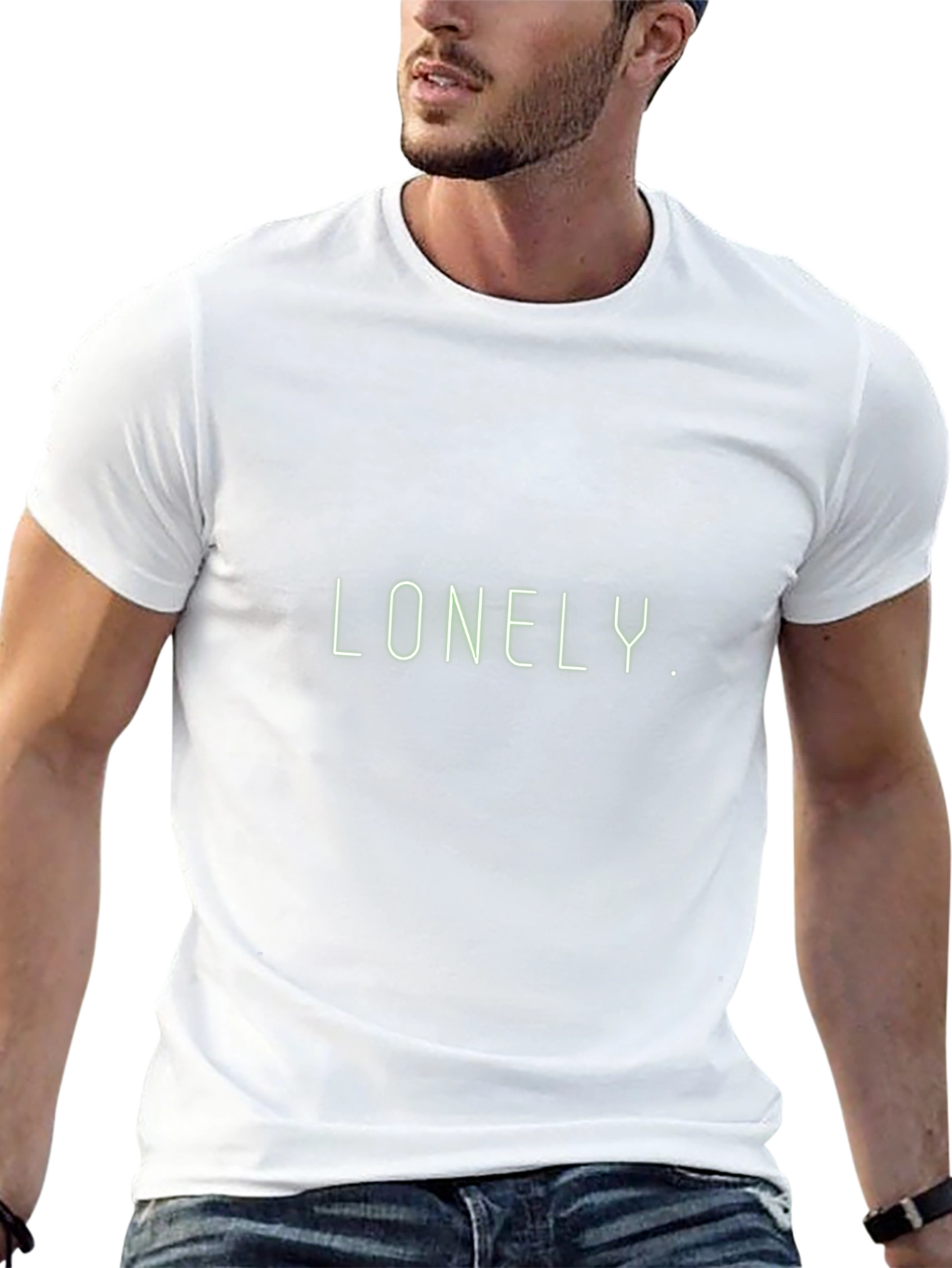 Lonely Graphic Tee - Modern Black T-Shirt