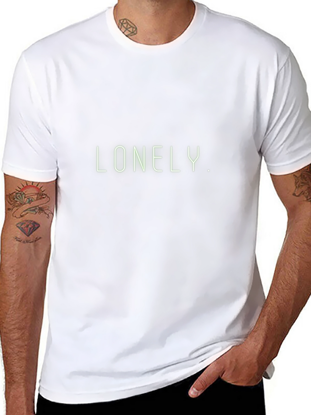 Lonely Graphic Tee - Modern Black T-Shirt