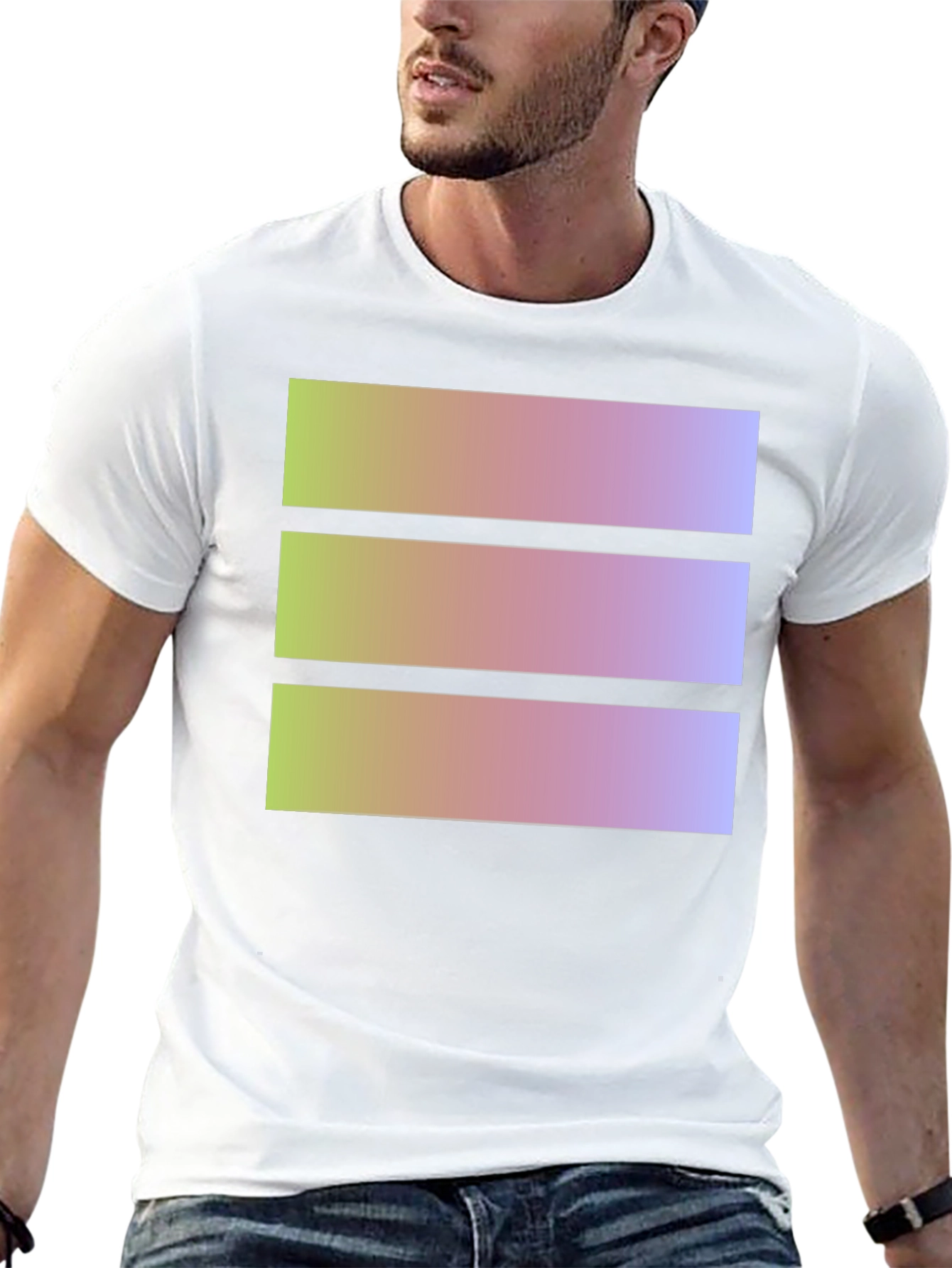 Geometric Gradient T-Shirt - Casual Style
