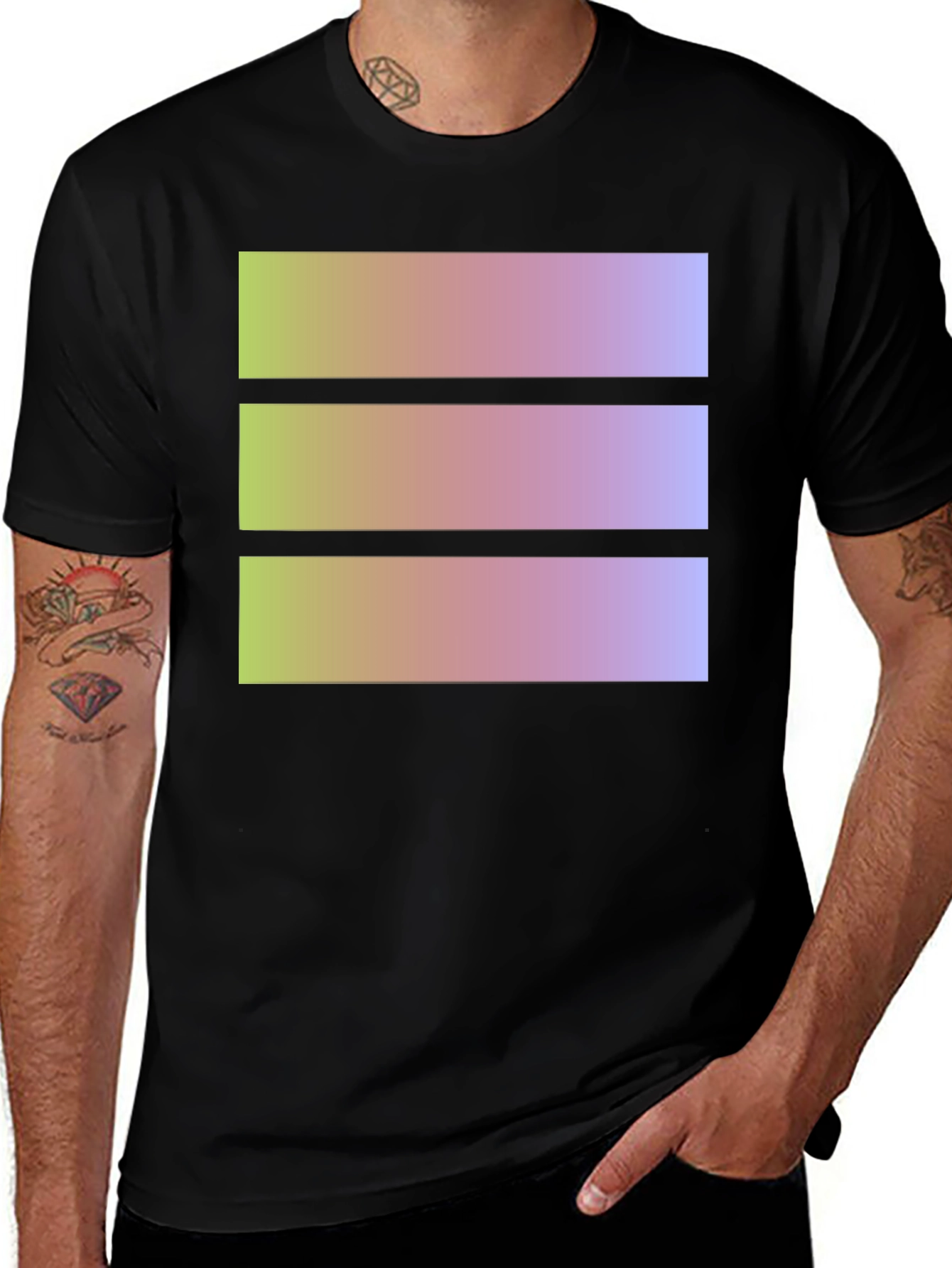 Geometric Gradient T-Shirt - Casual Style