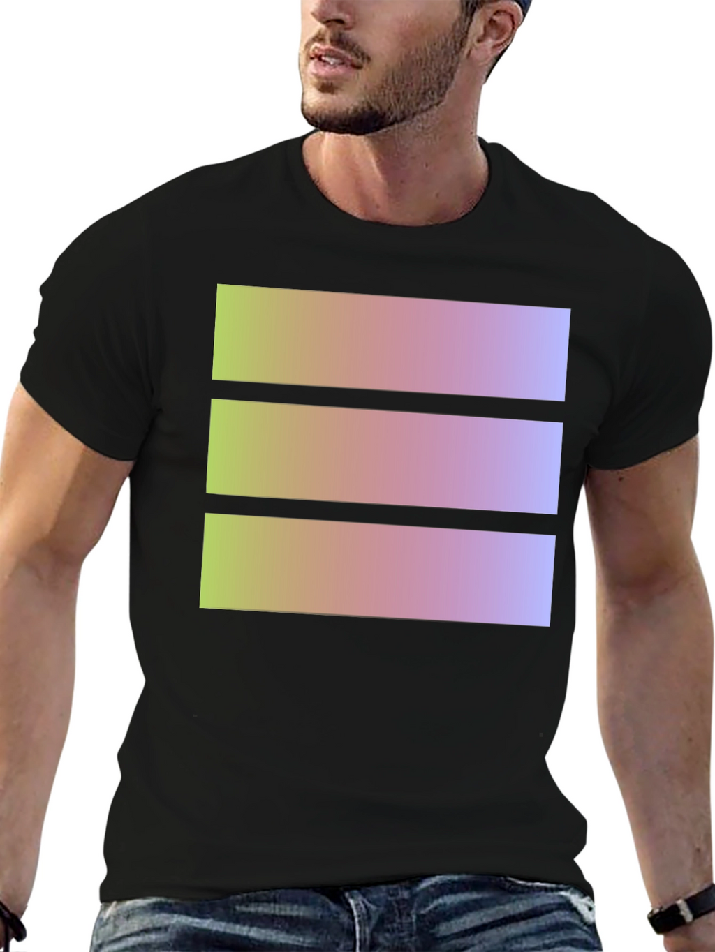 Geometric Gradient T-Shirt - Casual Style