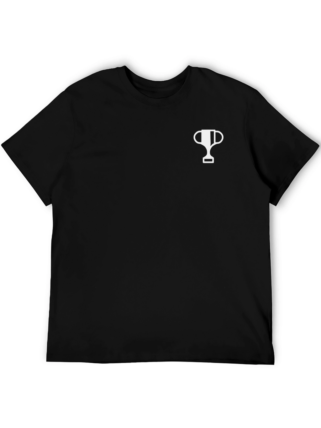Mens Black T-Shirt with Trophy Graphic