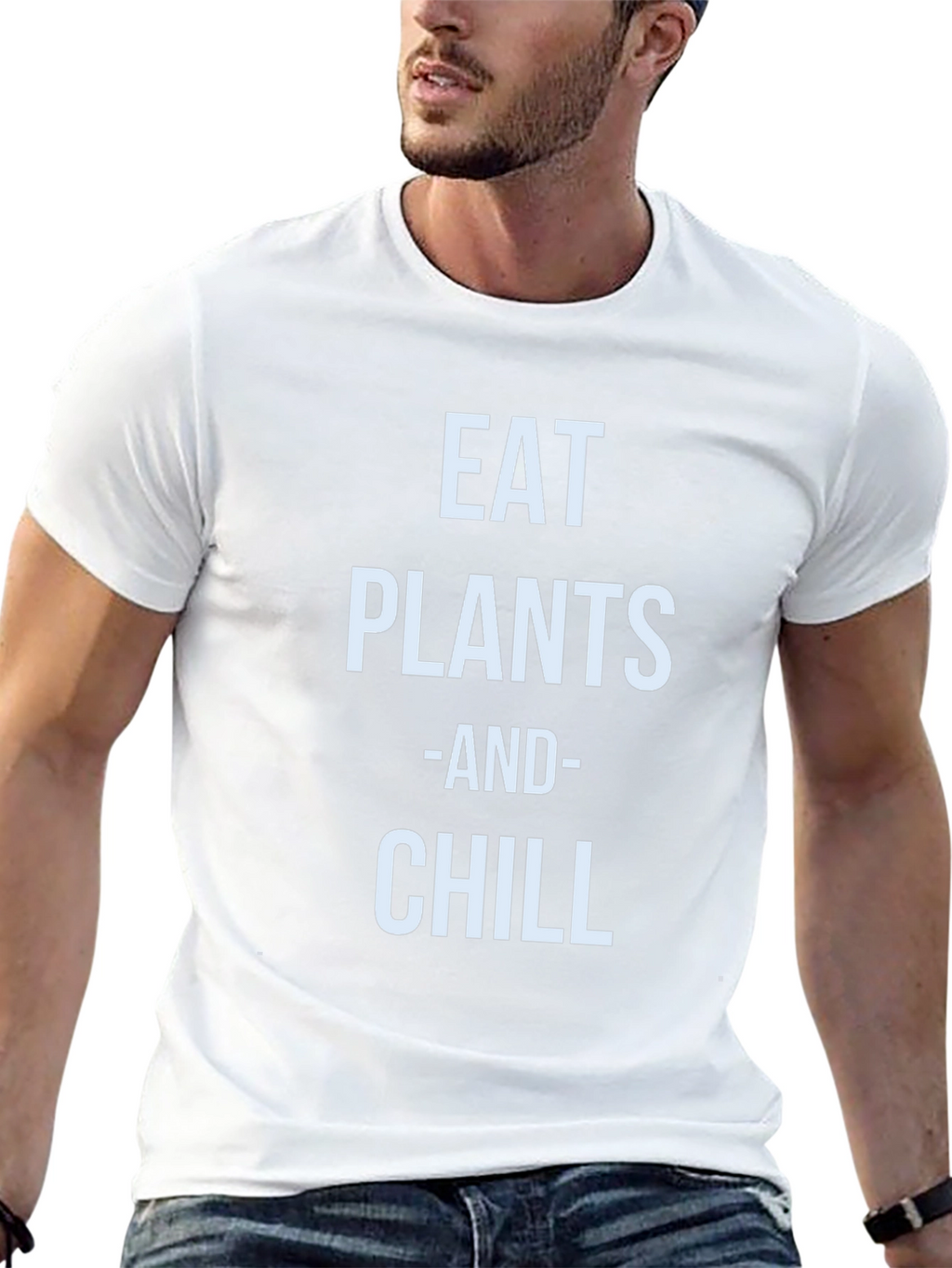Eat Plants and Chill T-Shirt - Vegan Lifestyle Tee