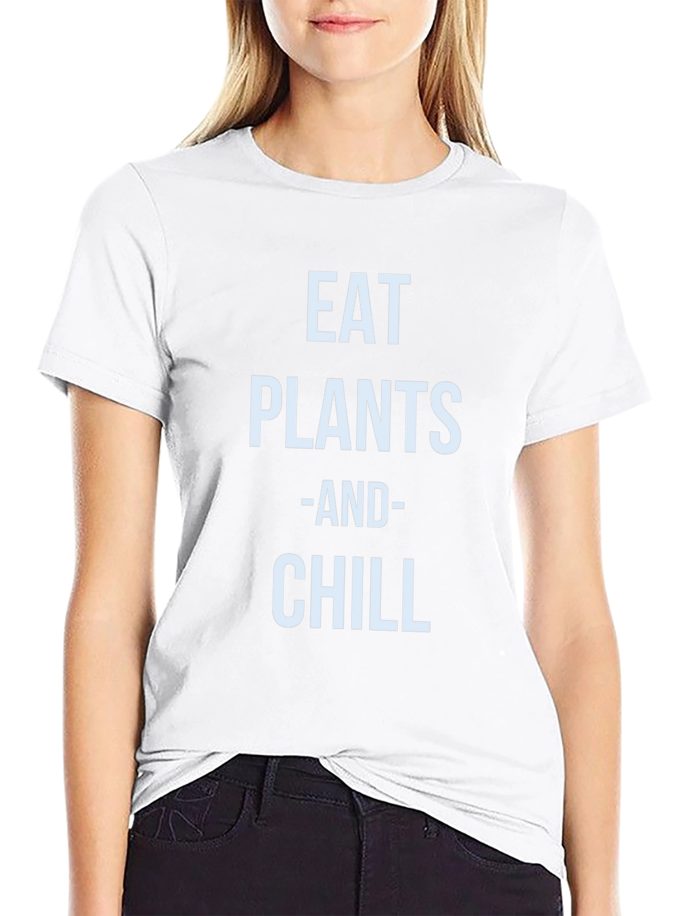 Eat Plants and Chill T-Shirt - Vegan Lifestyle Tee