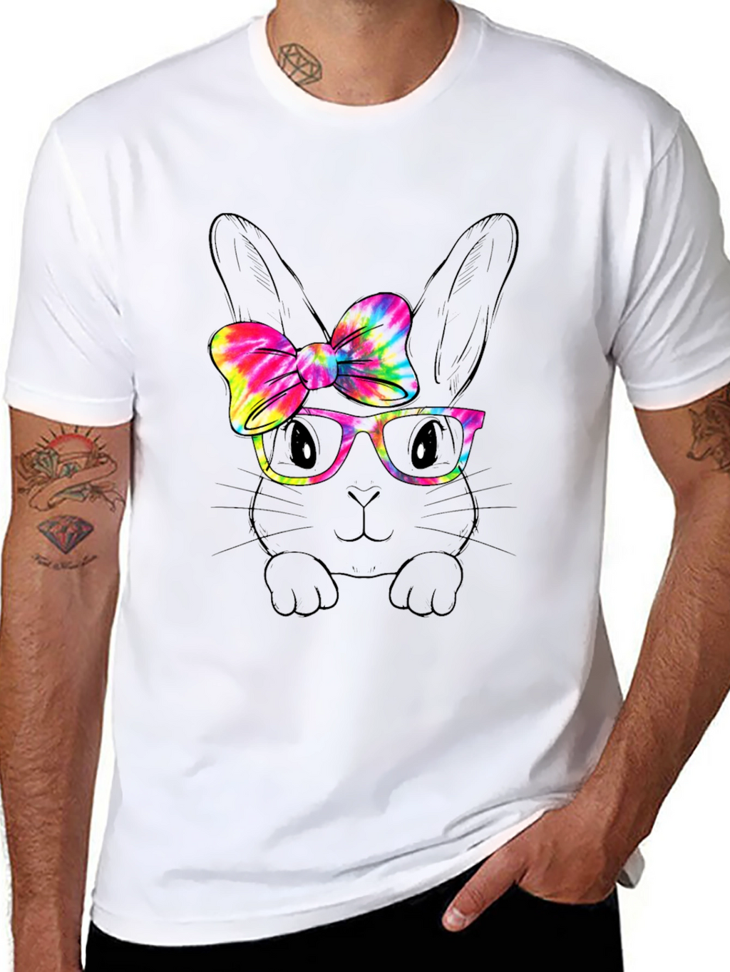 Bunny with Bow Tie Graphic Tee