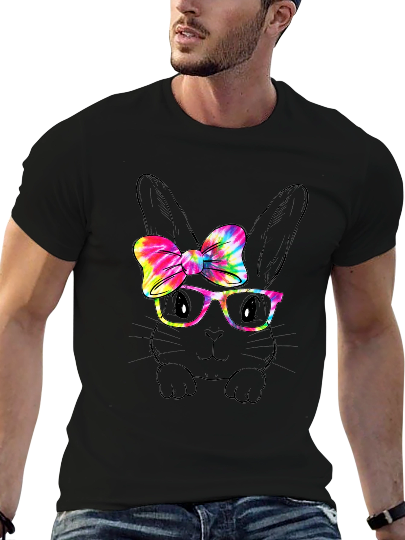 Bunny with Bow Tie Graphic Tee