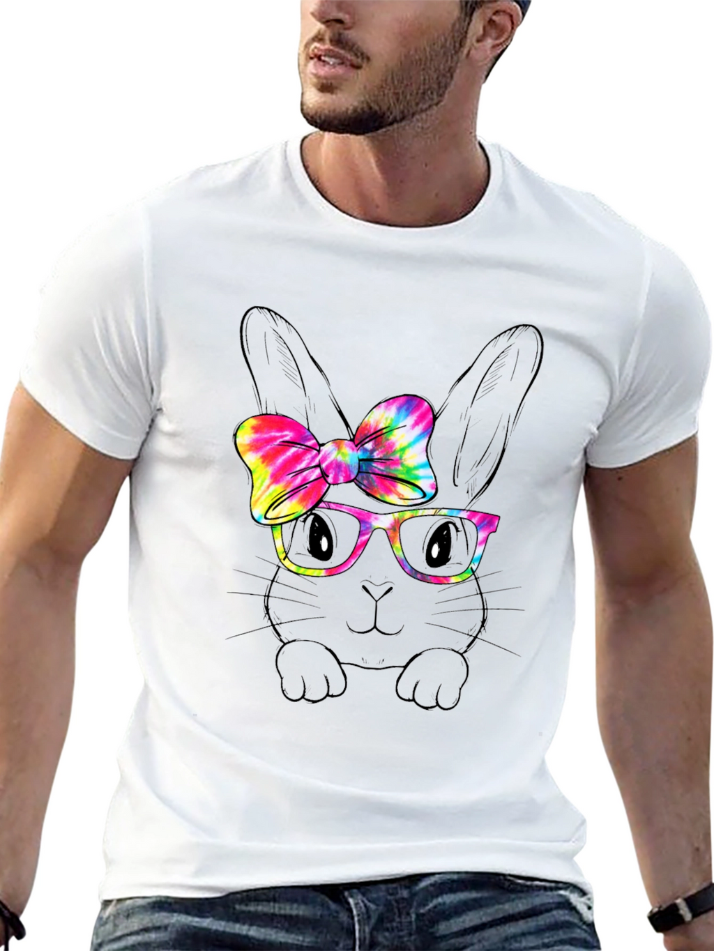 Bunny with Bow Tie Graphic Tee
