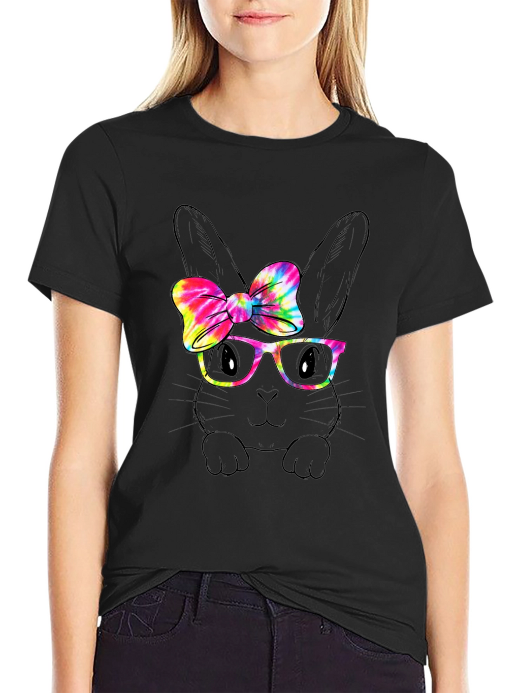 Bunny with Bow Tie Graphic Tee