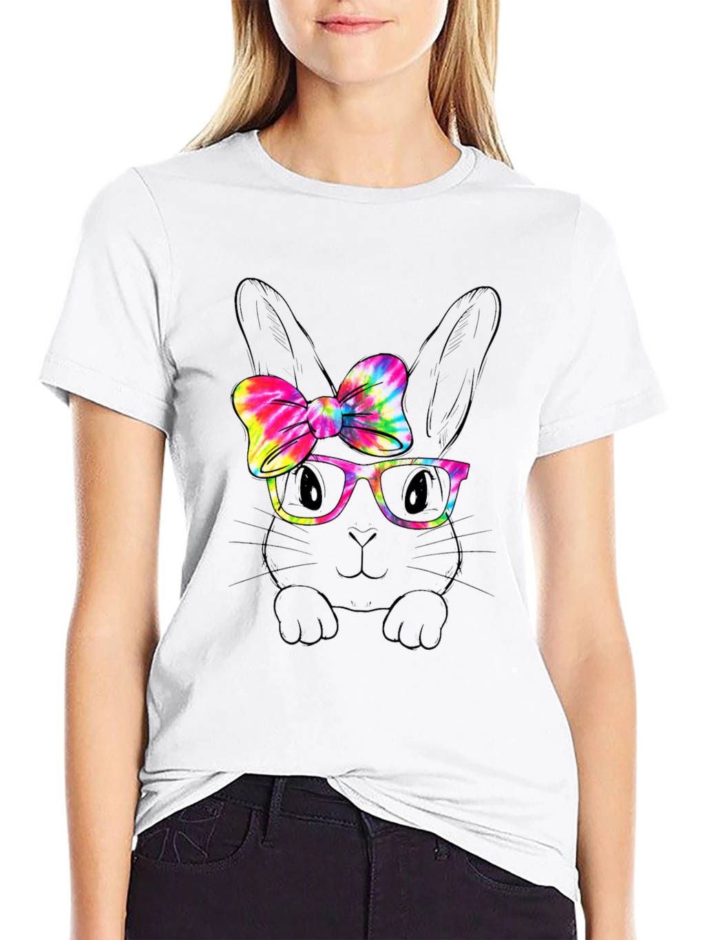Bunny with Bow Tie Graphic Tee