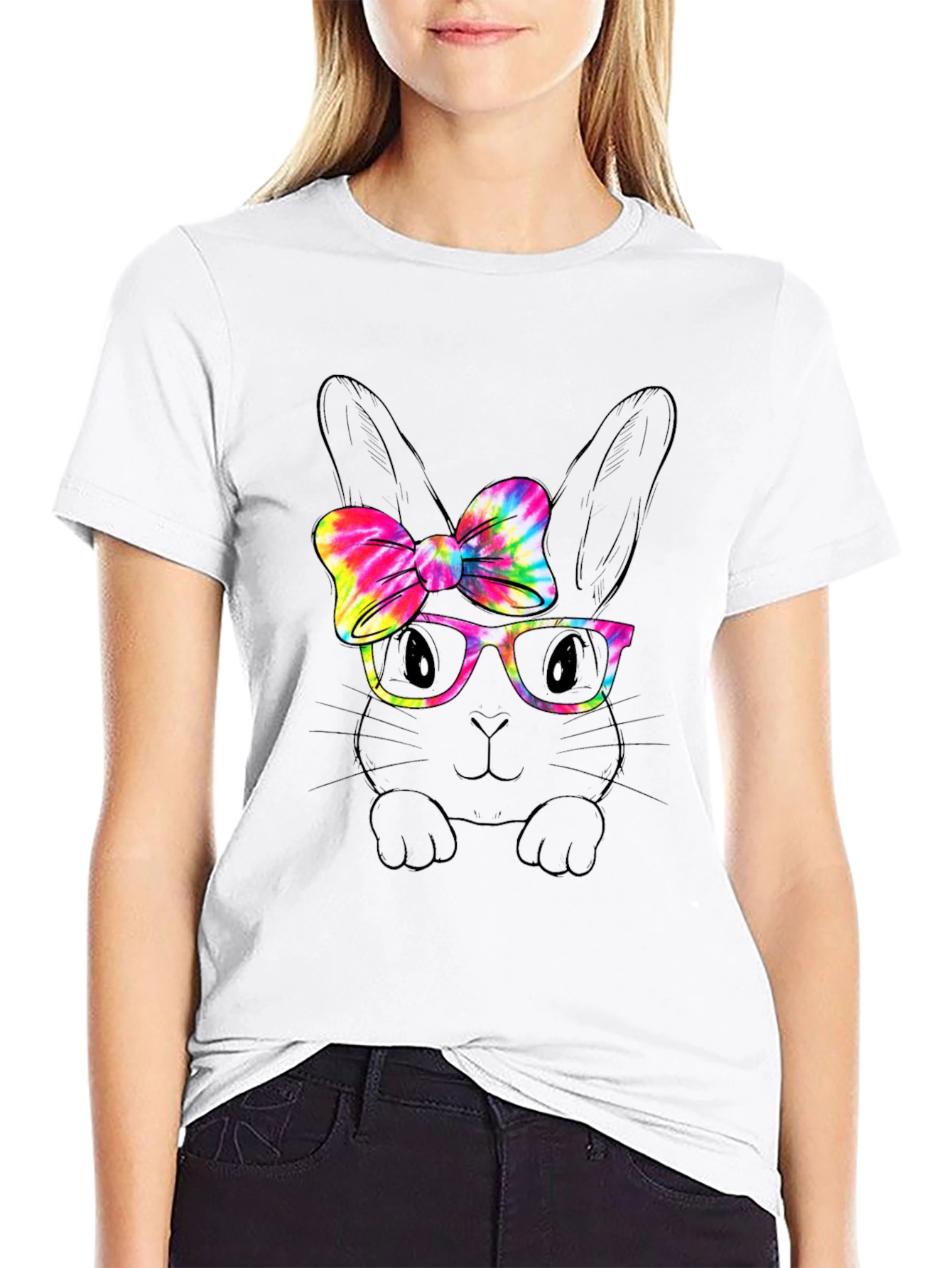 Bunny with Bow Tie Graphic Tee