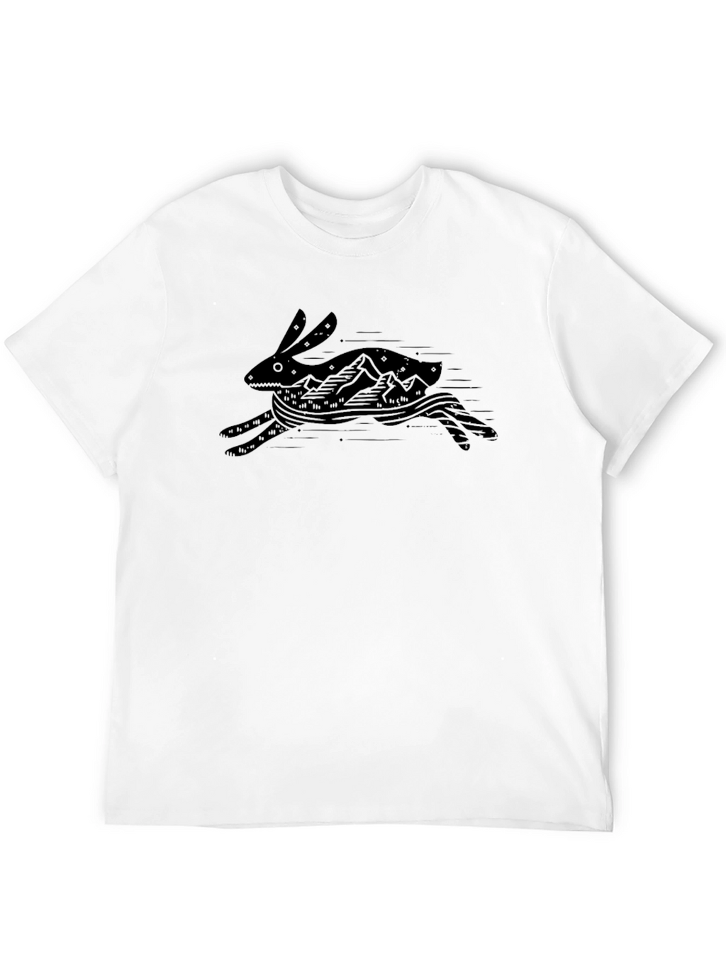 Black Graphic Tee - Running Rabbit Mountain Design