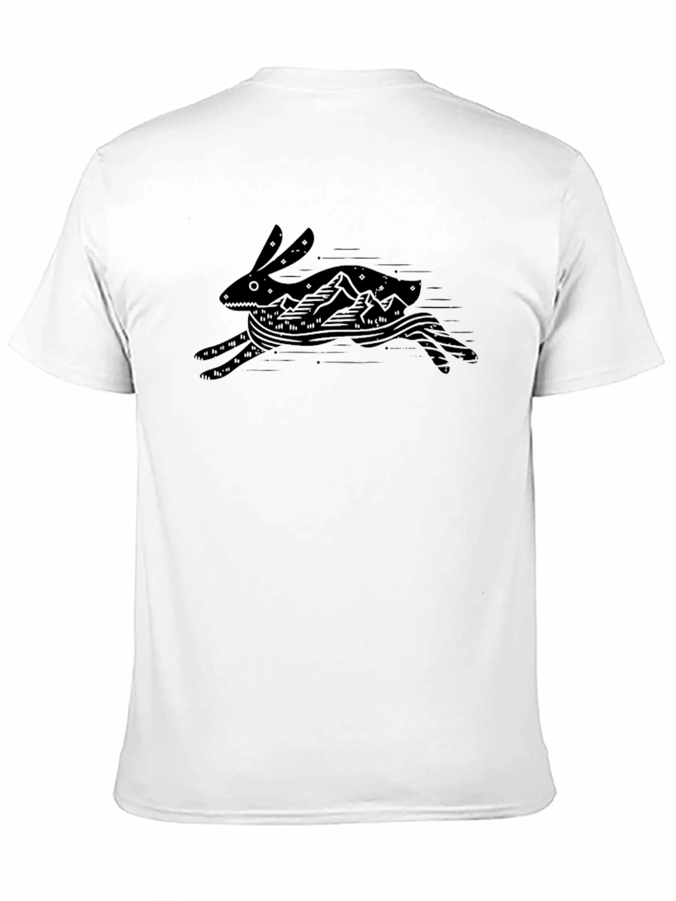 Black Graphic Tee - Running Rabbit Mountain Design