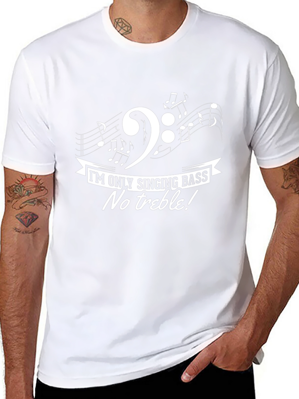 Singing Bass Music T-Shirt: No Treble!