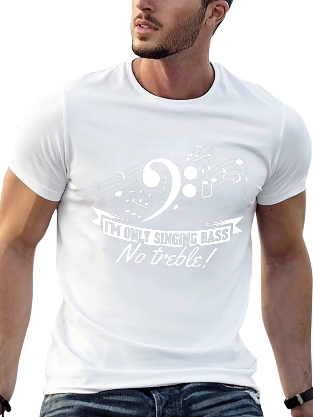 Singing Bass Music T-Shirt: No Treble!