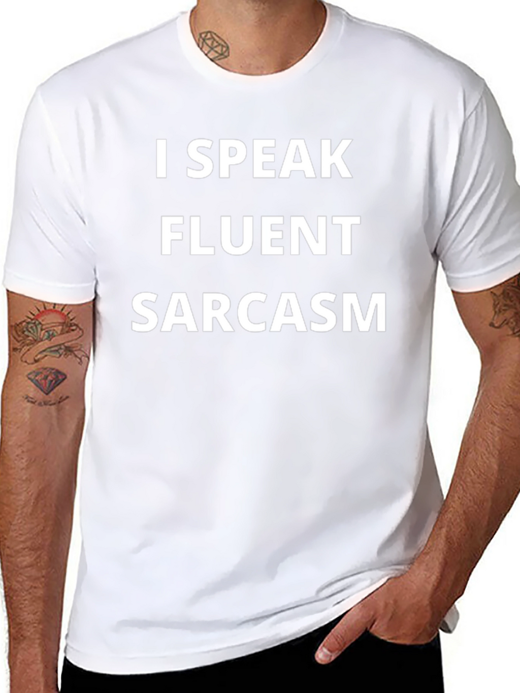 I Speak Fluent Sarcasm Black T-Shirt