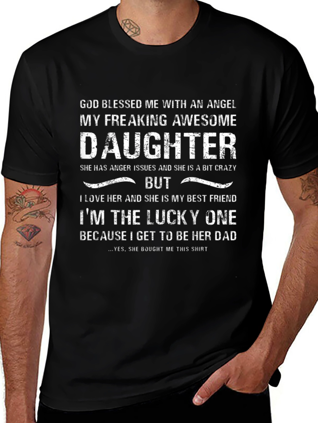 Awesome Daughter T-Shirt - Lucky Dad Edition!