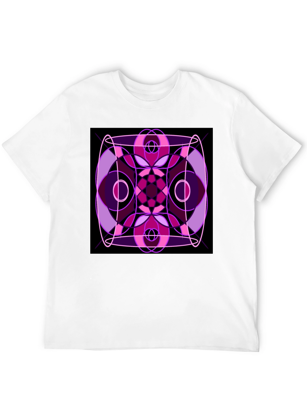 Abstract Geometric Design Black T-Shirt