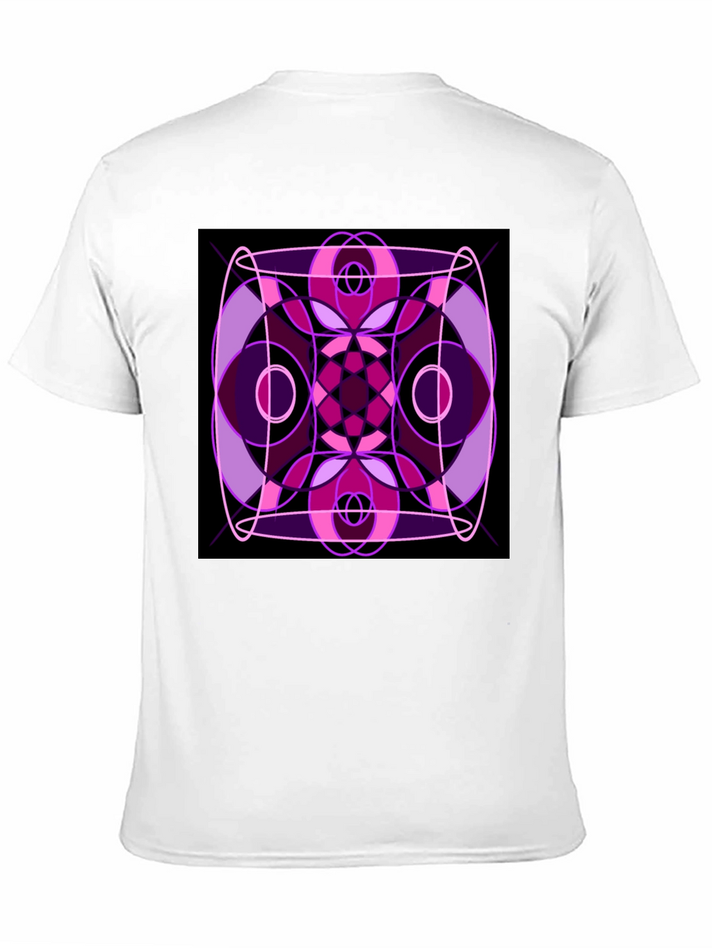 Abstract Geometric Design Black T-Shirt