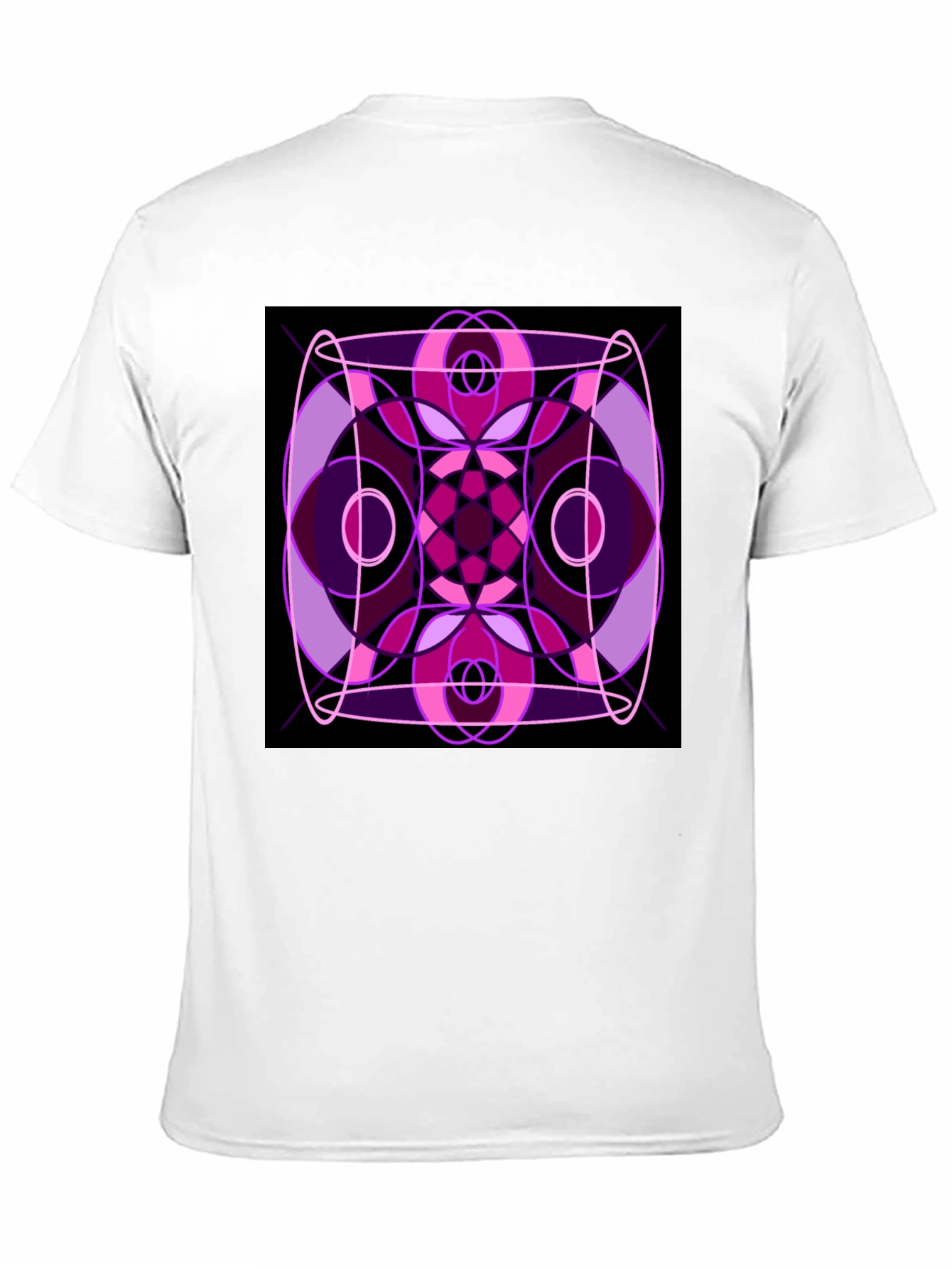 Abstract Geometric Design Black T-Shirt