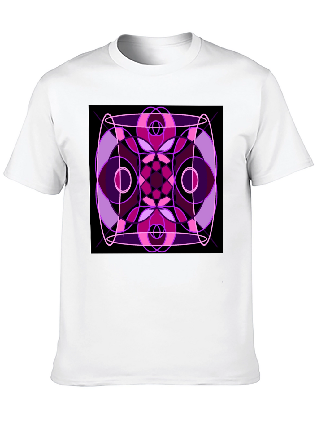 Abstract Geometric Design Black T-Shirt