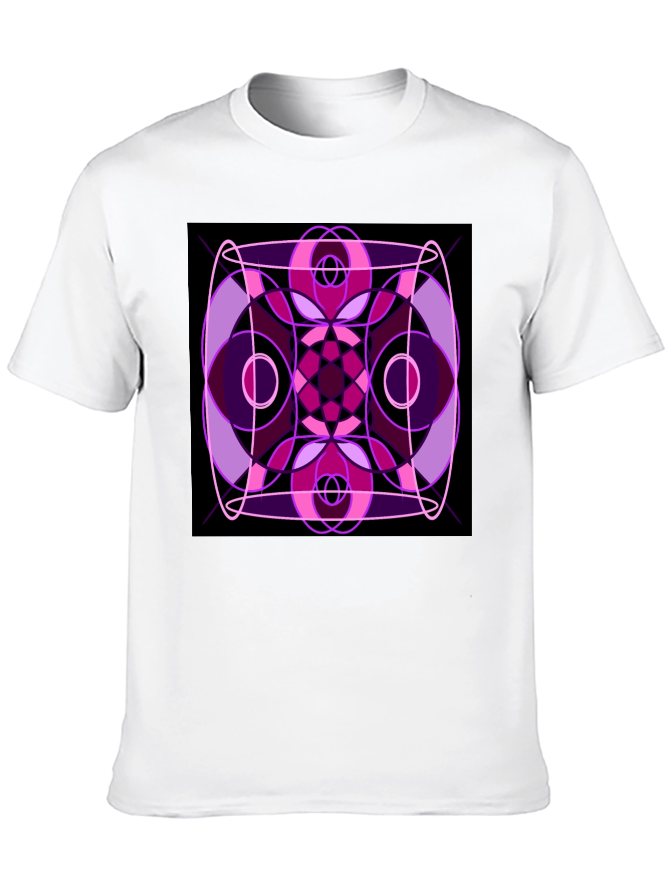 Abstract Geometric Design Black T-Shirt