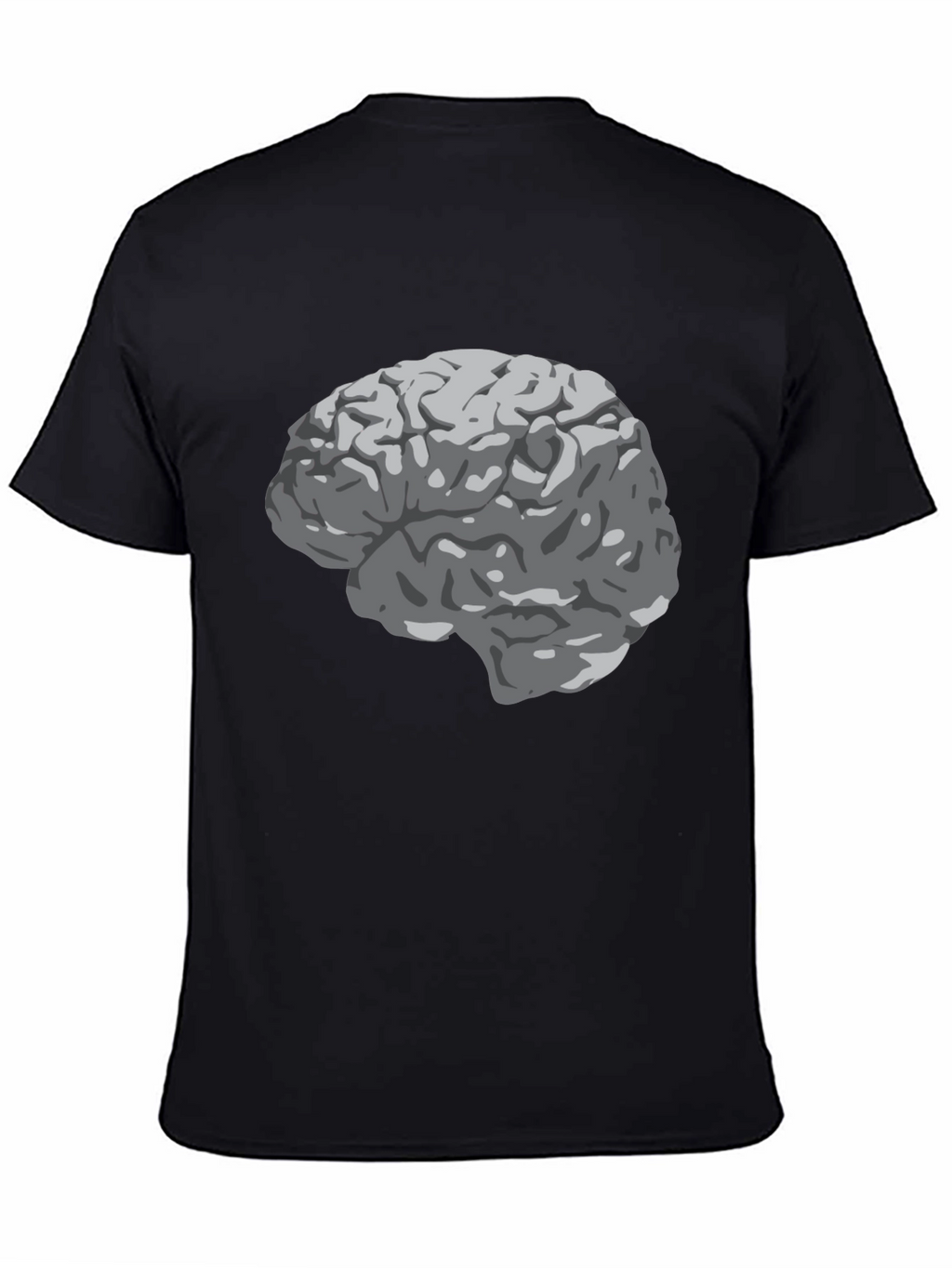 Brain Graphic Print Black T-Shirt