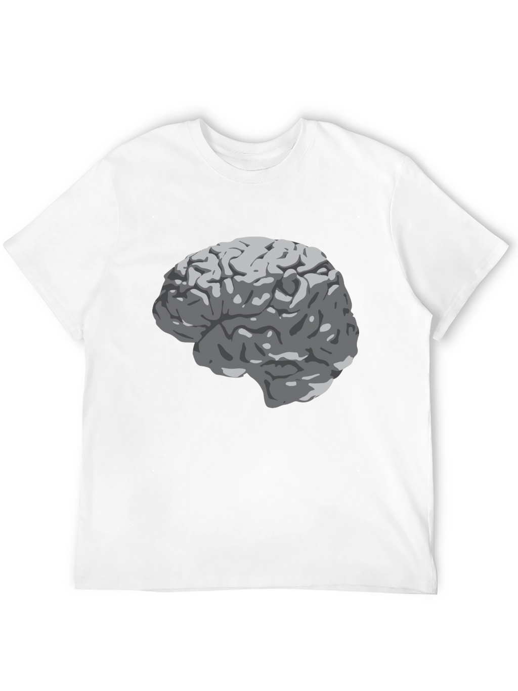 Brain Graphic Print Black T-Shirt
