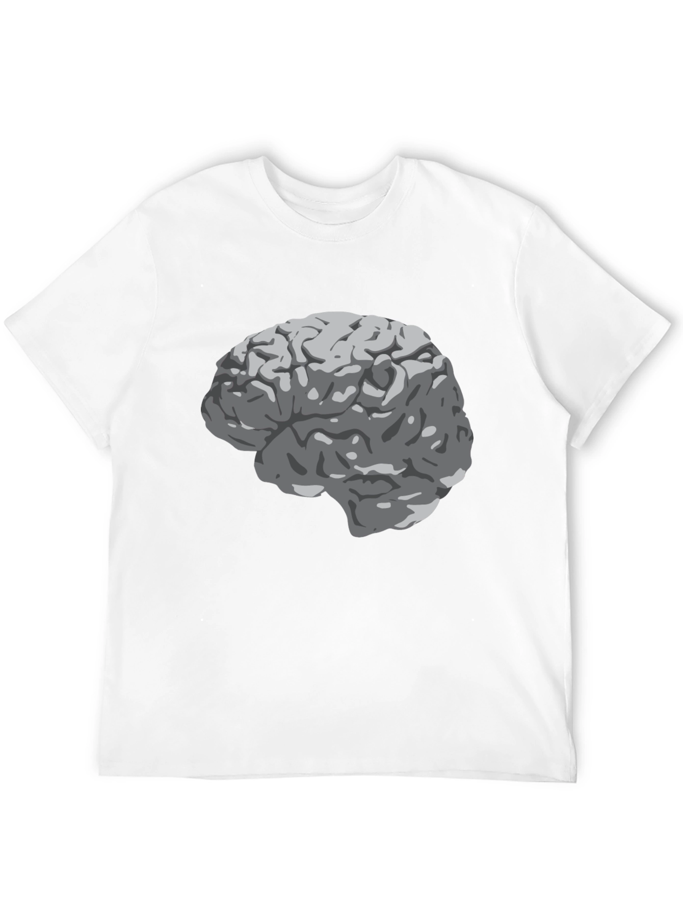 Brain Graphic Print Black T-Shirt