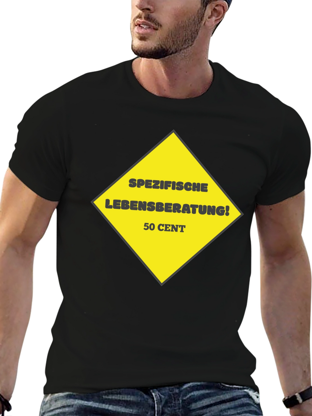 Humorous Specific Life Advice Black T-Shirt
