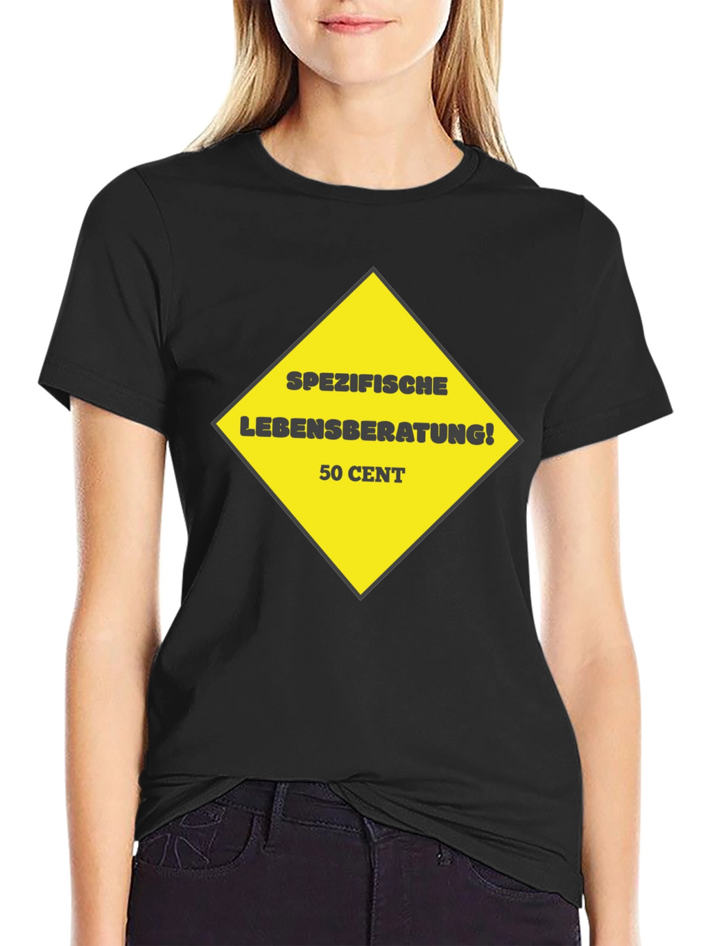 Humorous Specific Life Advice Black T-Shirt