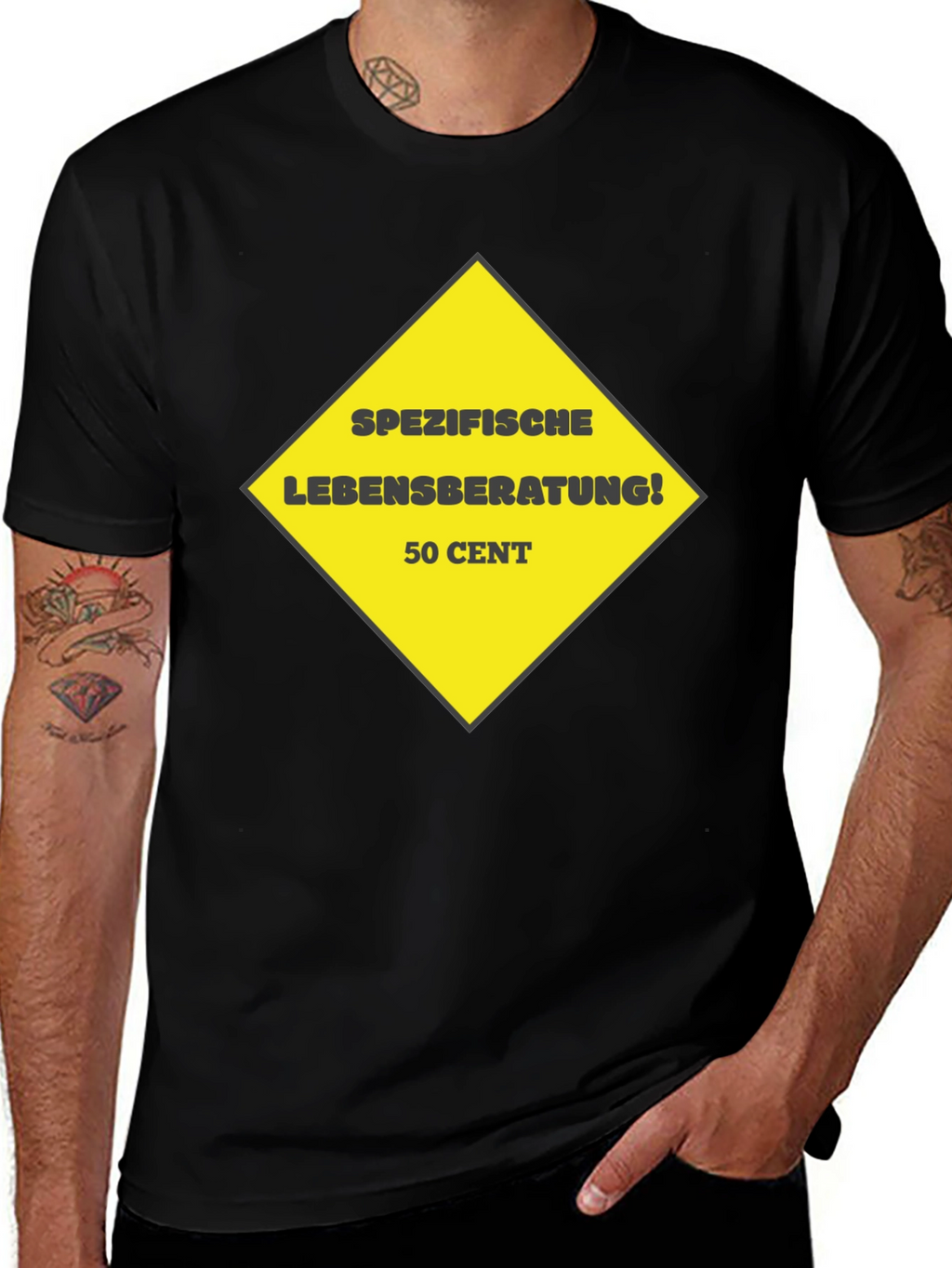 Humorous Specific Life Advice Black T-Shirt