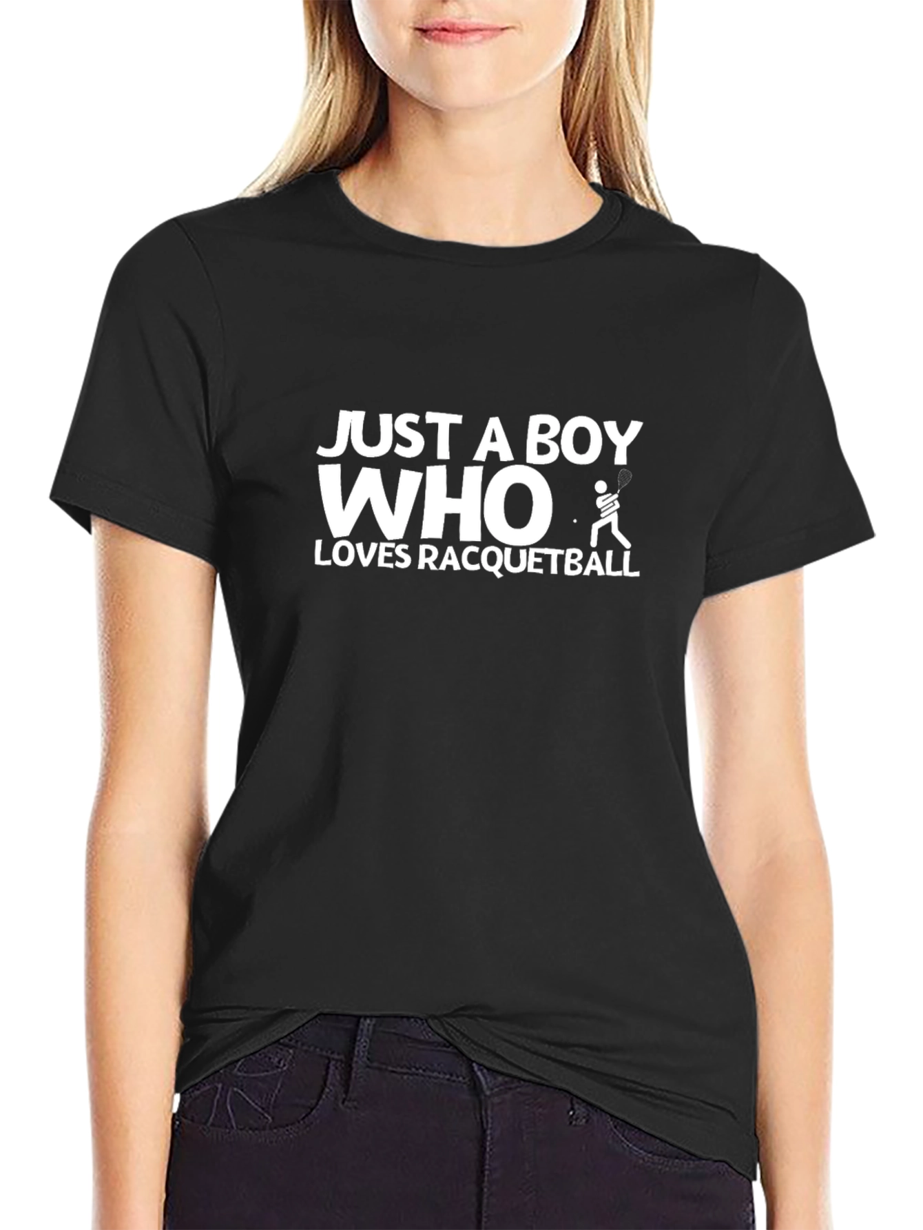 Just A Boy Who Loves Racquetball Graphic Tee