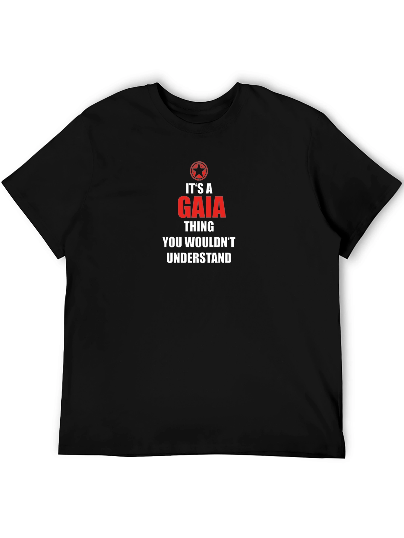 Its a Gaia Thing T-Shirt - Black Cotton Graphic Tee