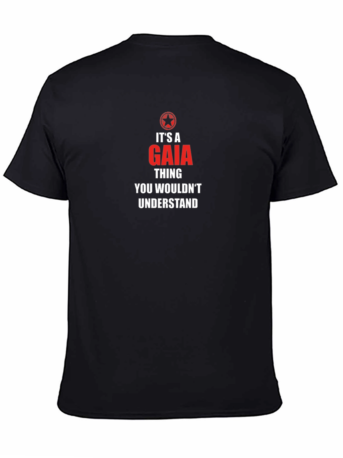 Its a Gaia Thing T-Shirt - Black Cotton Graphic Tee