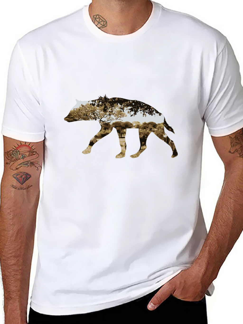 Abstract Animal Silhouette Graphic Tee
