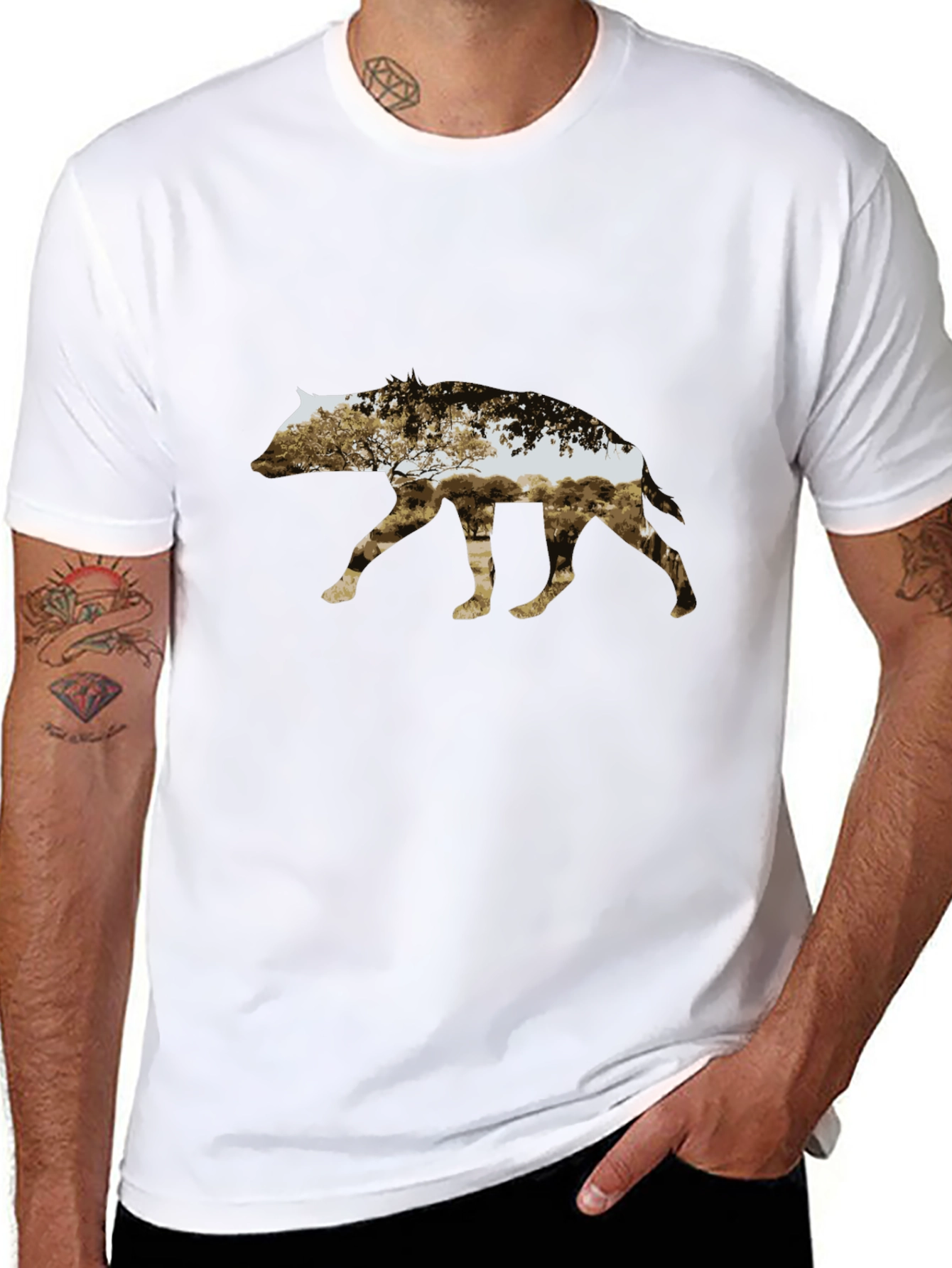 Abstract Animal Silhouette Graphic Tee